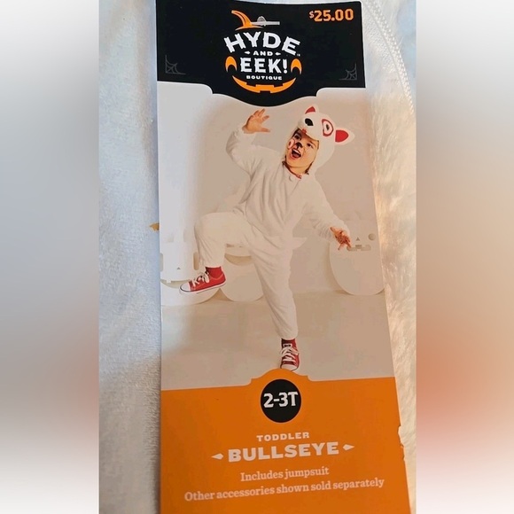 Toddler Hyde & EEK Target BULLSEYE Dog Halloween Costume Jumpsuit Size 2T-3T NWT - Picture 2 of 3